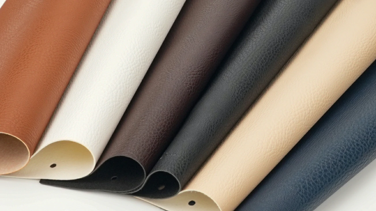 PVC leather surface texture display