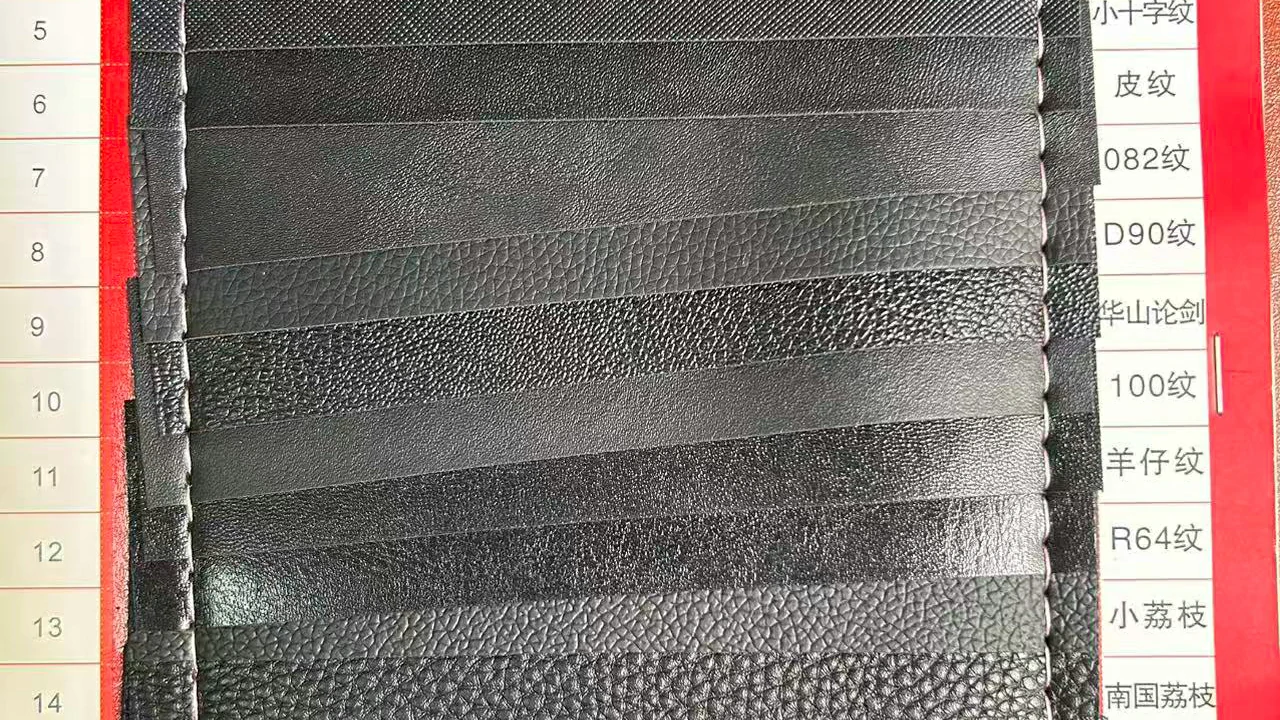 Leather texture options for sofa upholstery